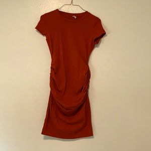 Stretchy Ruched T Shirt Dress